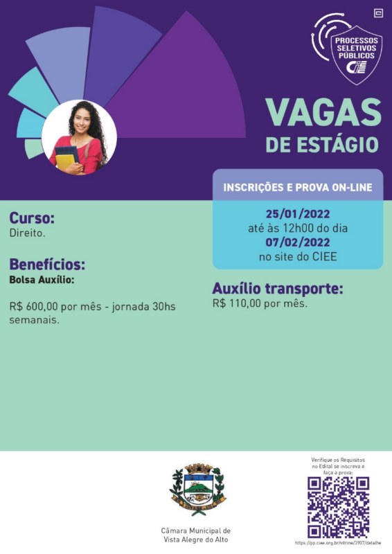 Vagas de Estágio.